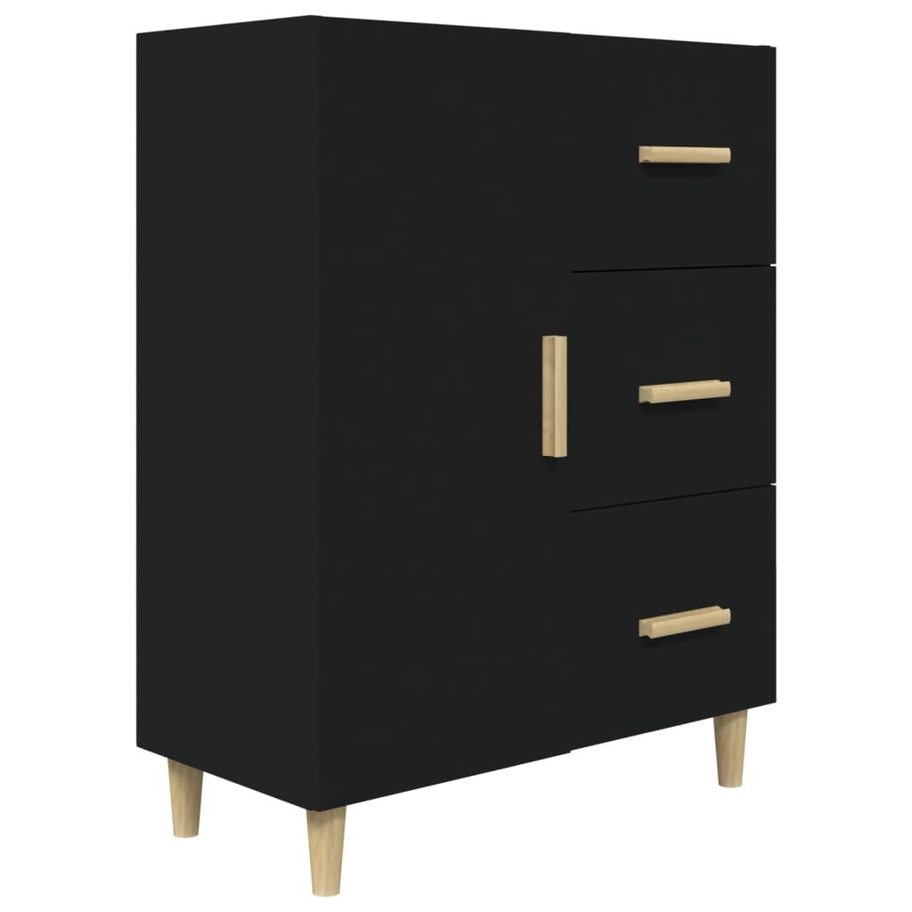 

vidaXL Sideboard Black 27.4"x13.4"x35.4" Engineered Wood