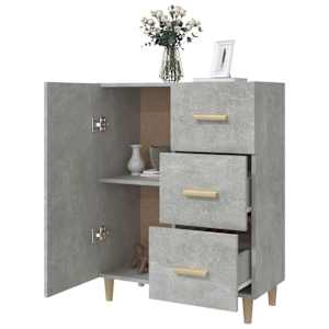 Příborník betonově šedý 69,5 x 34 x 90 cm kompozitní dřevo - obrázek 4