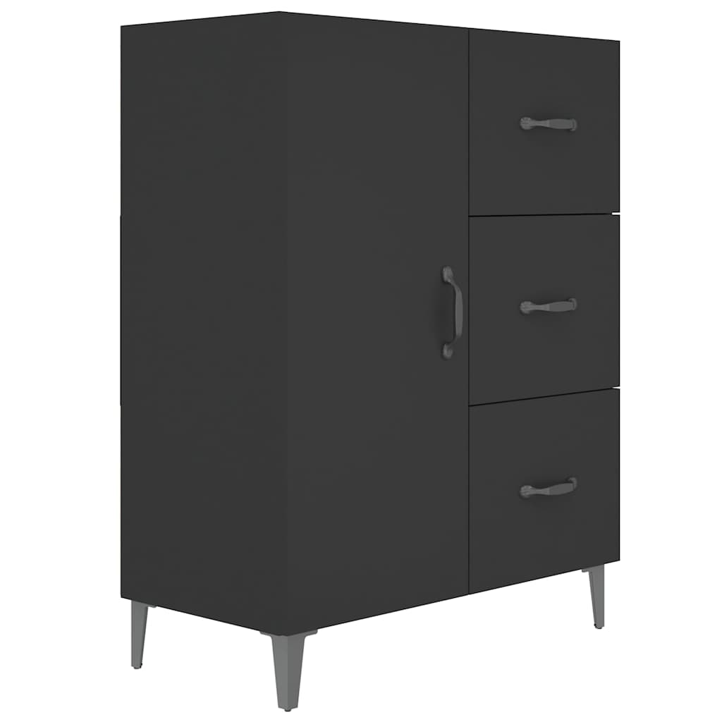 

vidaXL Sideboard Black 27.4"x13.4"x35.4" Engineered Wood