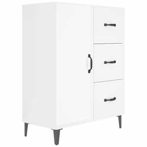 Příborník bílý s vysokým leskem 69,5x34x90 cm kompozitní dřevo - obrázek 2