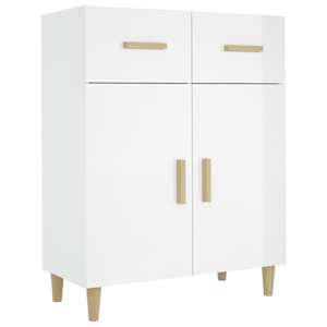 Příborník bílý s vysokým leskem 69,5x34x89 cm kompozitní dřevo - obrázek 2