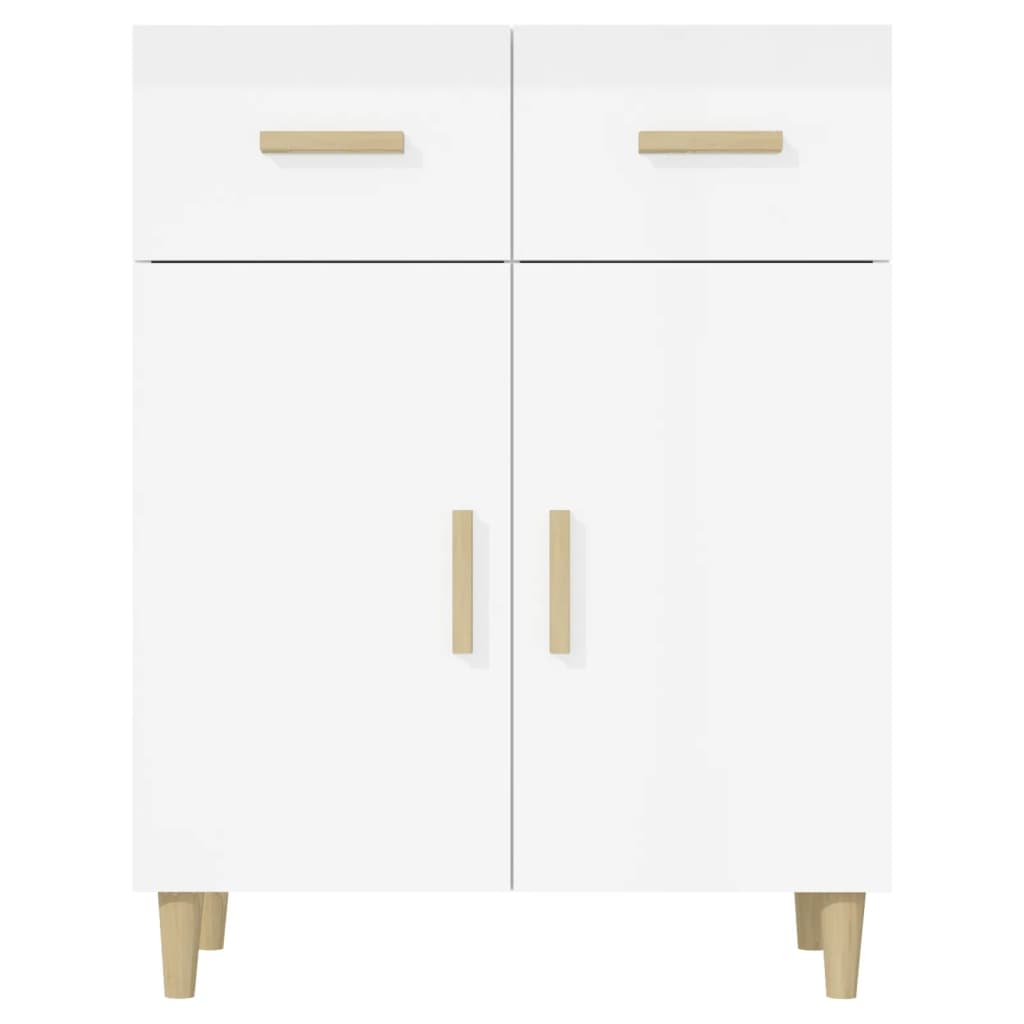 

vidaXL Dressoir 69,5x34x89 cm bewerkt hout hoogglans wit