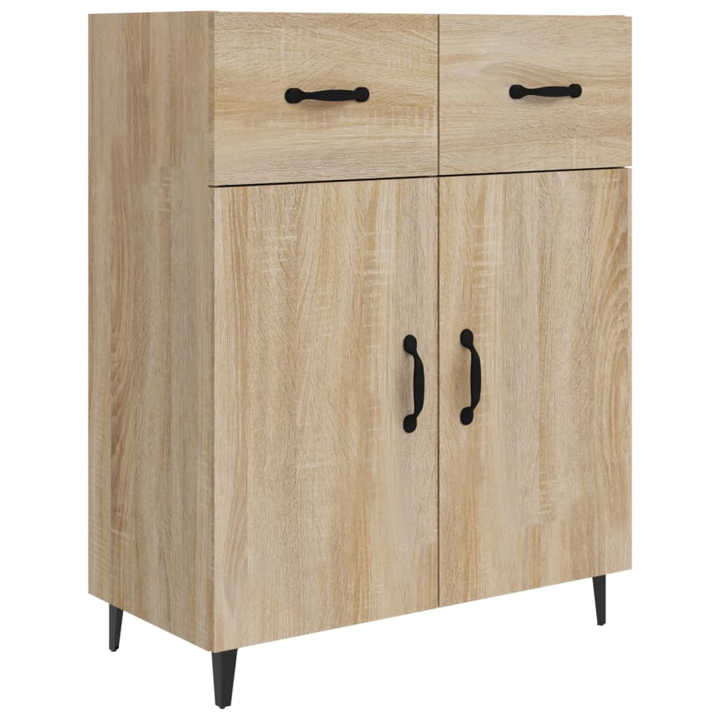 

vidaXL Sideboard Sonoma Oak 27.4"x13.4"x35.4" Engineered Wood