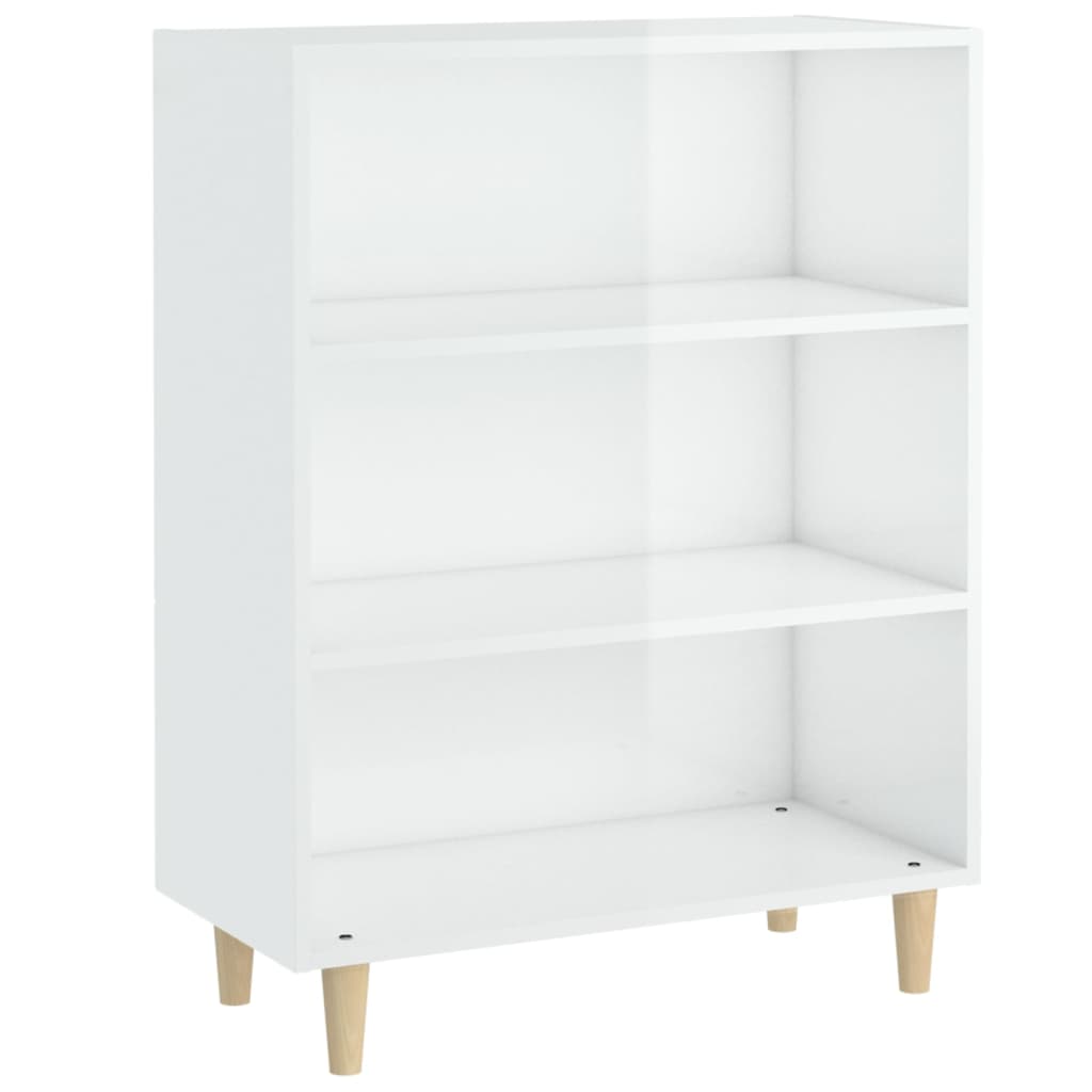 

vidaXL Sideboard High Gloss White 27.4"x12.8"x35.4" Engineered Wood