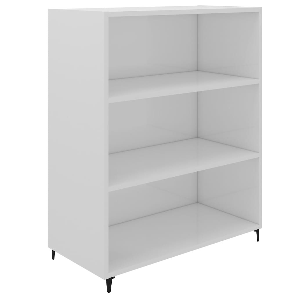 

vidaXL Sideboard High Gloss White 27.4"x12.8"x35.4" Engineered Wood