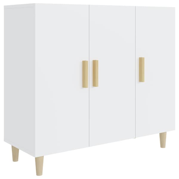 vidaXL puhvetkapp, valge, 90 x 34 x 80 cm, tehispuit
