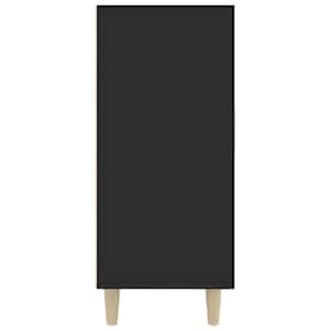 Příborník černý 90 x 34 x 80 cm kompozitní dřevo - obrázek 5