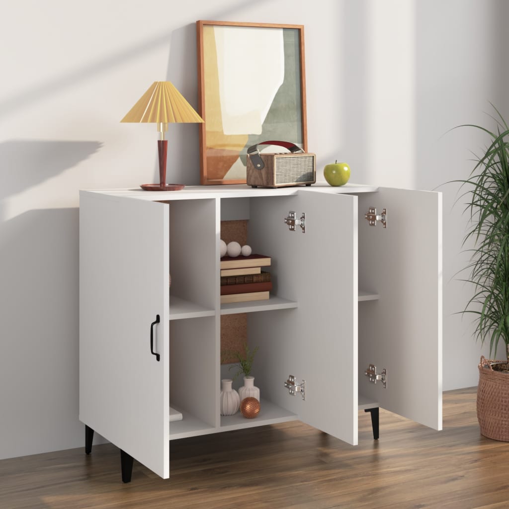 vidaXL Komoda biela 90x34x80 cm kompozitné drevo