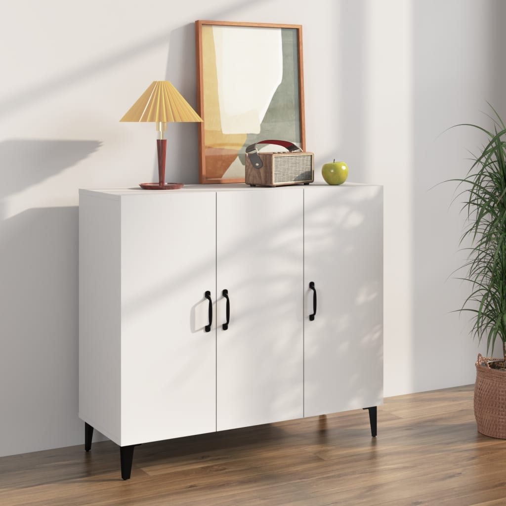 vidaXL Sideboard Weiß 90x34x80 cm Holzwerkstoff