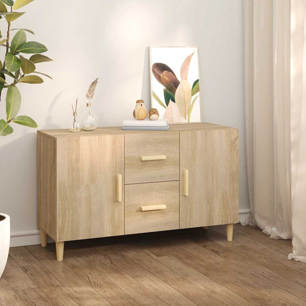 vidaXL Komoda, db sonoma, 100x36x60 cm, materia drewnopochodny
