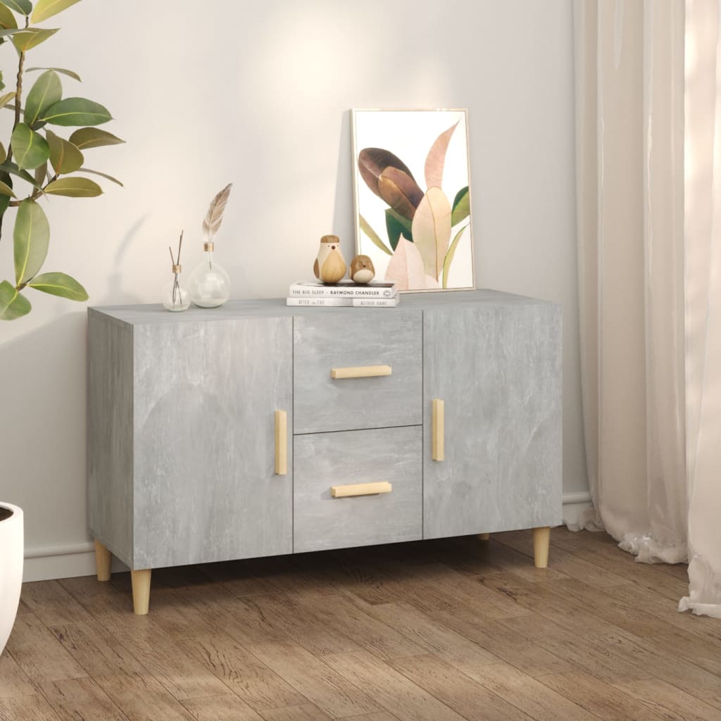 vidaXL Komoda, szaro betonu, 100x36x60 cm, materia drewnopochodny