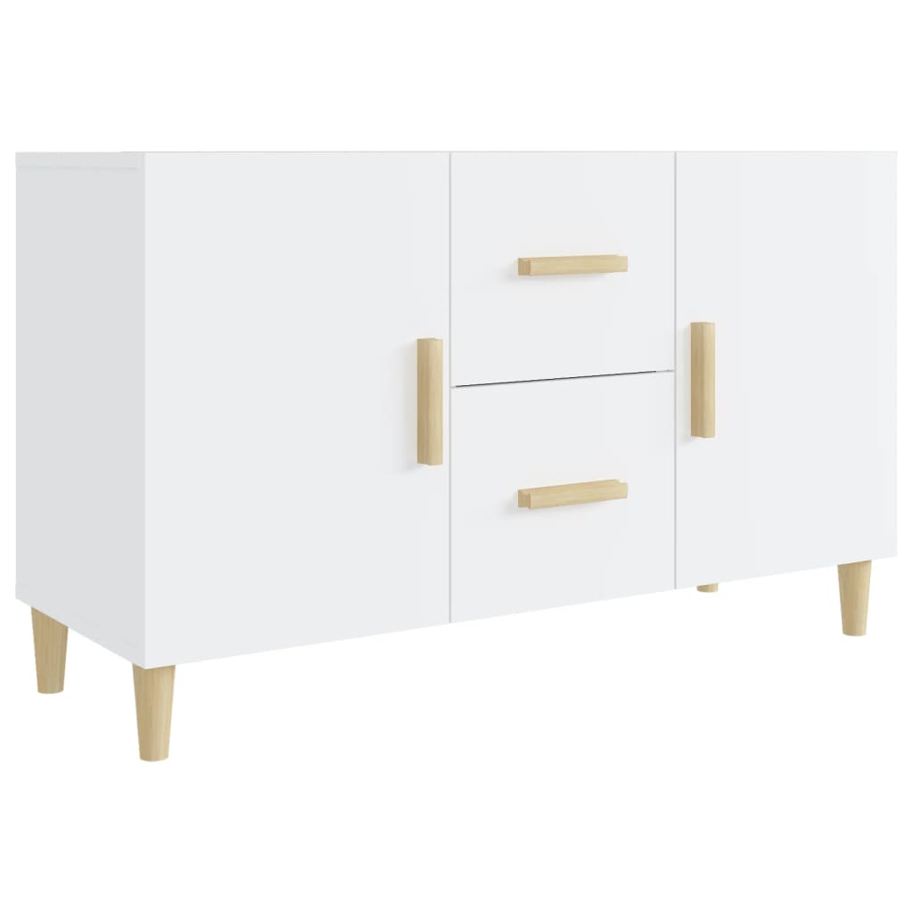 

vidaXL Sideboard High Gloss White 39.4"x14.2"x23.6" Engineered Wood