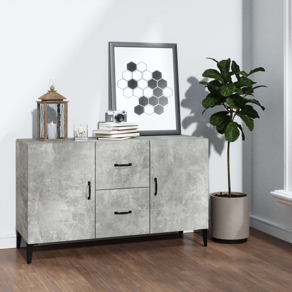 vidaXL Sideboard Betongrau 100x36x60 cm Holzwerkstoff