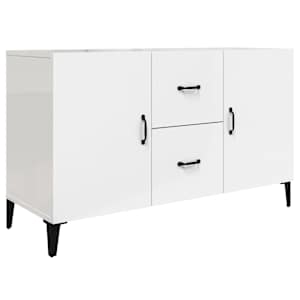 Příborník bílý s vysokým leskem 100x36x60 cm kompozitní dřevo - obrázek 2