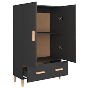 Highboard černý 70 x 31 x 115 cm kompozitní dřevo - obrázek 4