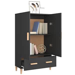 Highboard černý 70 x 31 x 115 cm kompozitní dřevo - obrázek 7