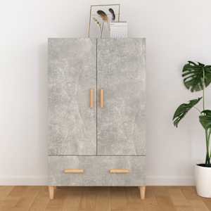 Komoda betonově šedá 70 x 31 x 115 cm kompozitní dřevo - obrázek 1