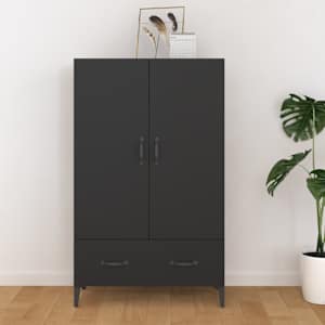 Highboard černý 70 x 31 x 115 cm kompozitní dřevo - obrázek 1