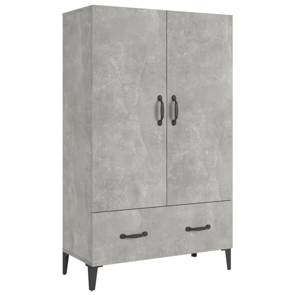 vidaXL Hoge kast 70x31x115 cm bewerkt hout betongrijs