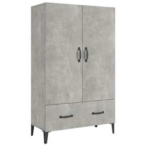 Komoda betonově šedá 70 x 31 x 115 cm kompozitní dřevo - obrázek 2