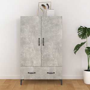 Komoda betonově šedá 70 x 31 x 115 cm kompozitní dřevo - obrázek 1
