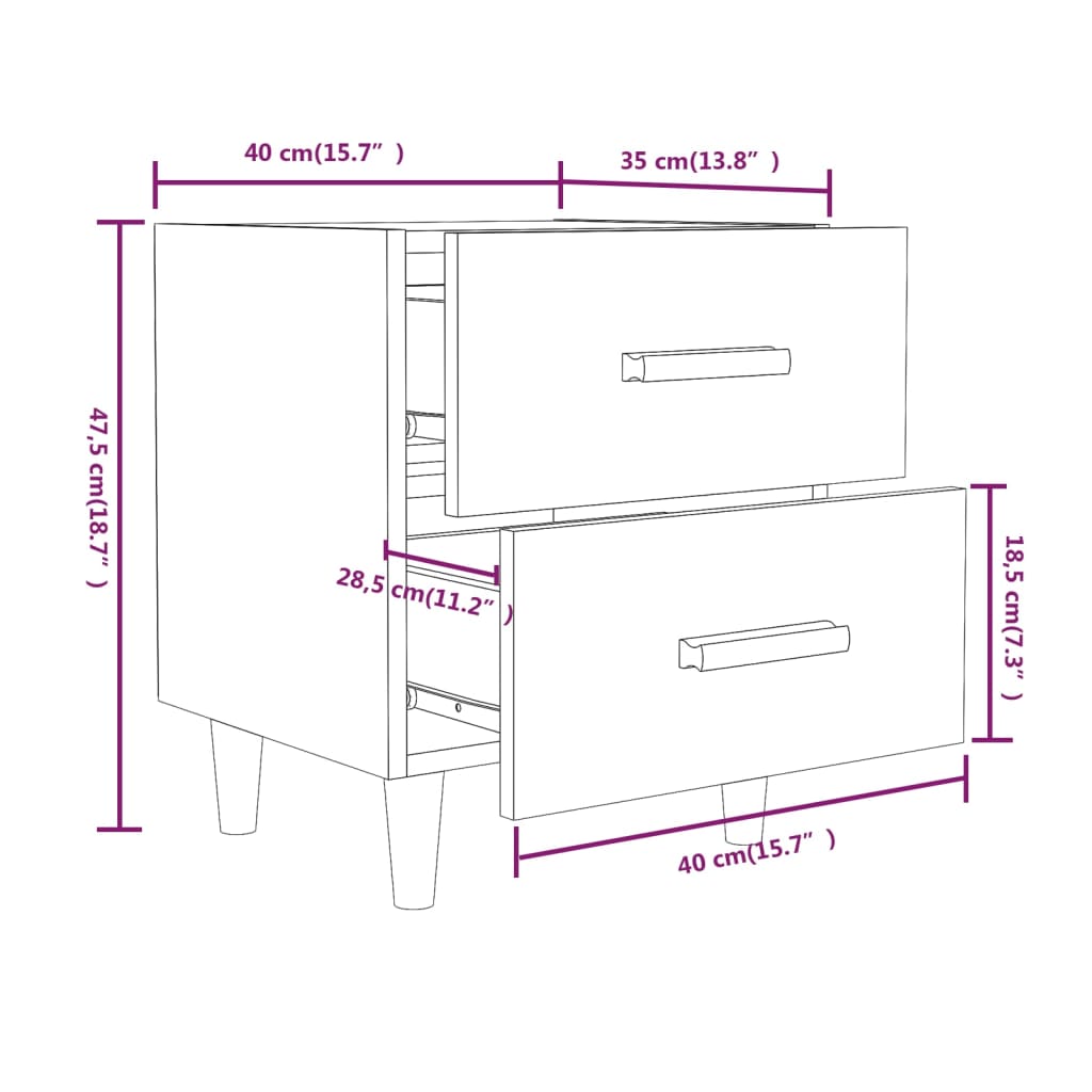 Noptiera vidaXL, sonoma gri, 40x35x47,5 cm 2 8720286972977 g en hd 5