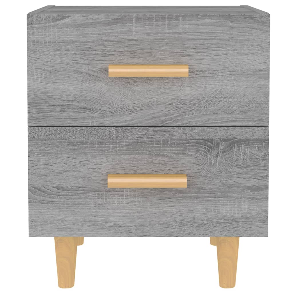 vidaXL Nachtkastjes 2 st 40x35x47,5 cm grijs sonoma eikenkleurig