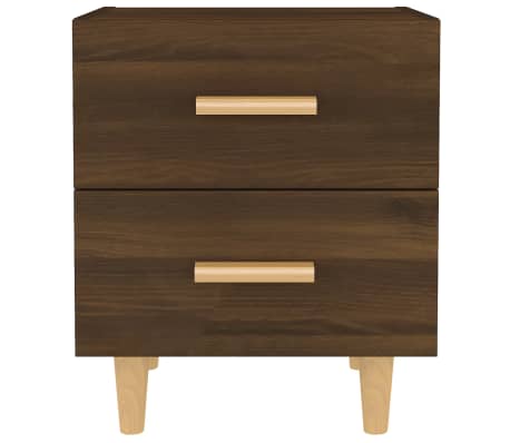 vidaXL Naktinė spintelė, rudos ąžuolo spalvos, 40x35x47,5cm