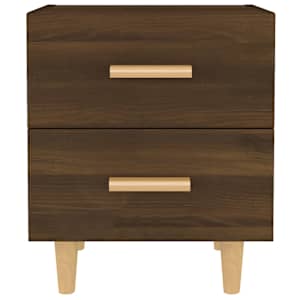 vidaXL Naktinė spintelė, rudos ąžuolo spalvos, 40x35x47,5cm