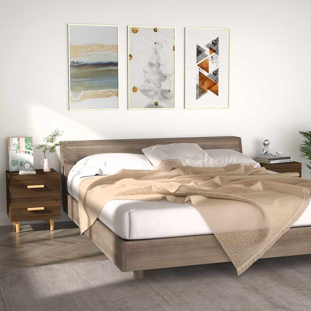 vidaXL Szafki nocne, 2 szt., br�zowy d�b, 40x35x47,5 cm