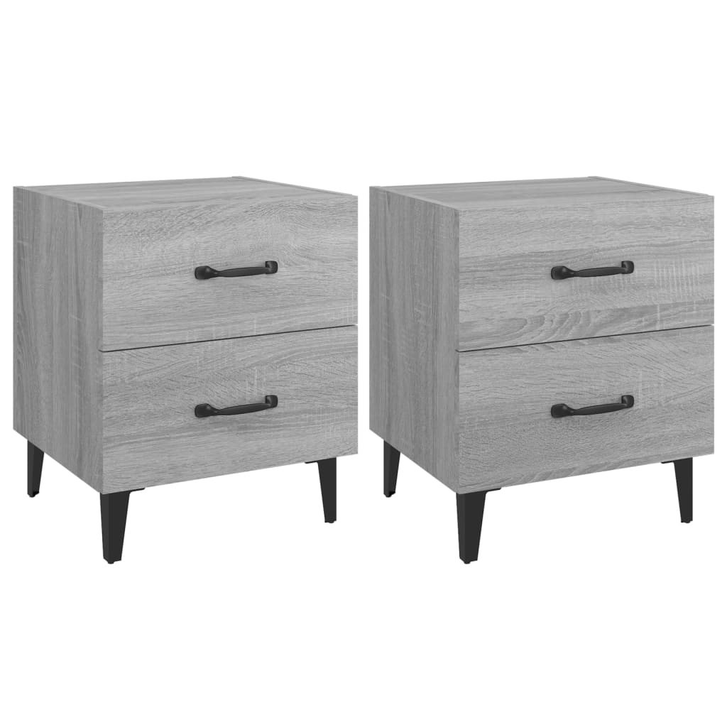 vidaXL Noční stolky 2 ks šedé sonoma 40 x 35 x 47,5 cm