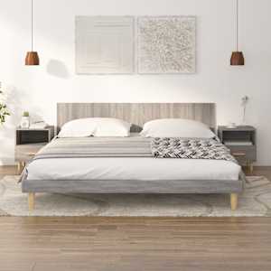 Nočna omarica 2 kosa siva sonoma 40x35x47 cm