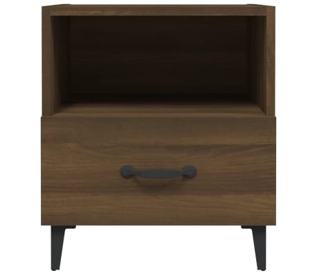 vidaXL Naktinė spintelė, rudos ąžuolo spalvos, apdirbta mediena