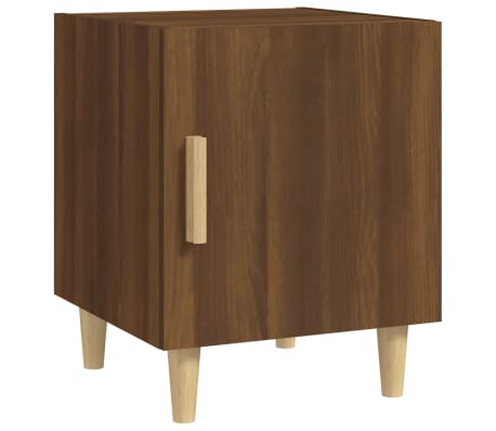 vidaXL naktsskapī&scaron;i, 2 gab., brūna ozola, inženierijas koks