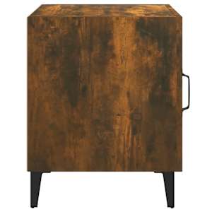 Nočna omarica 2 kosa dimljeni hrast konstruiran les - slika 5