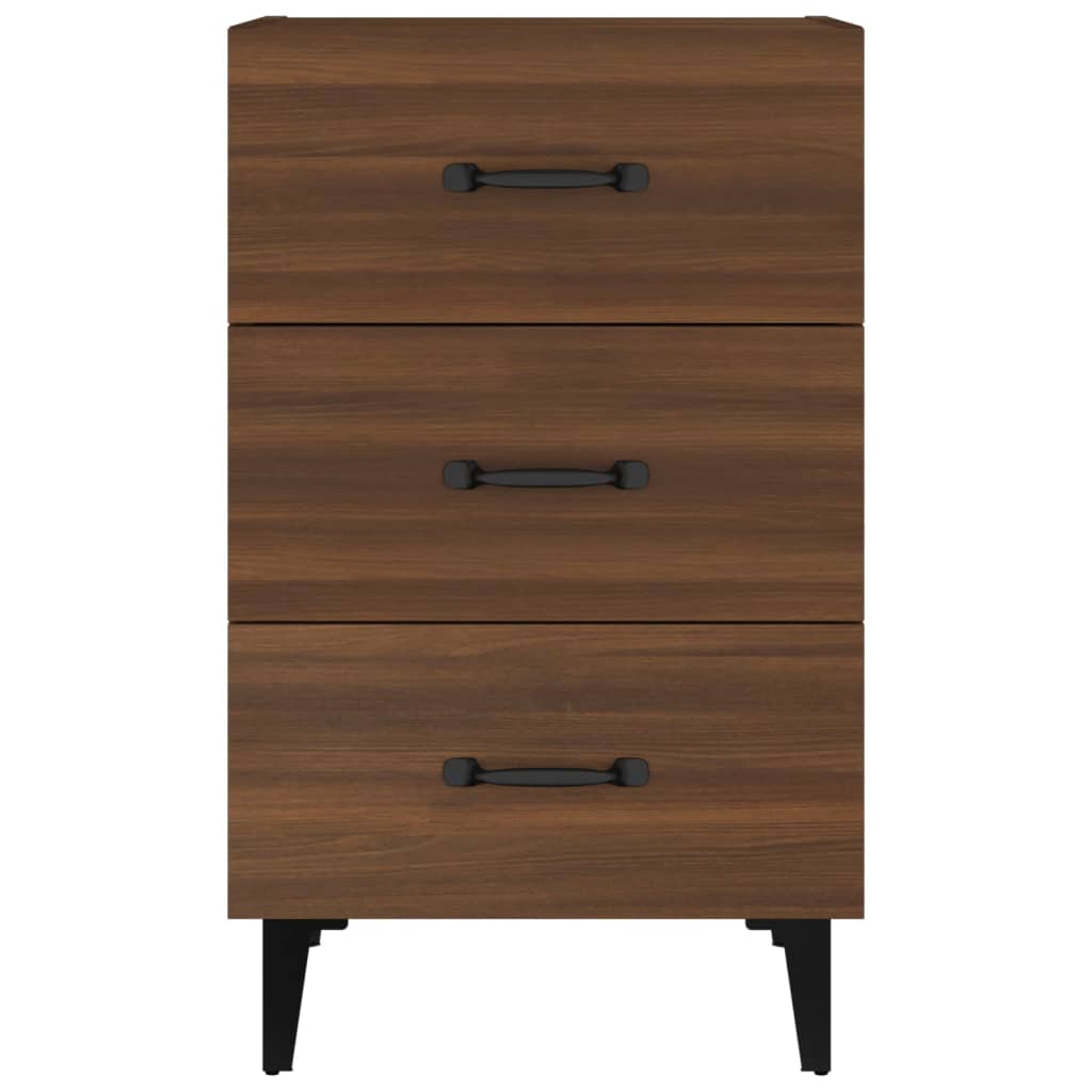 

vidaXL Nachtkastje 40x40x66 cm bewerkt hout bruineikenkleurig
