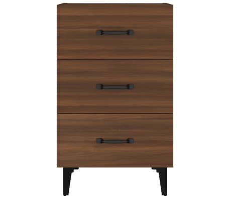 vidaXL Mesa cabeceira 40x40x66 cm derivados madeira carvalho castanho