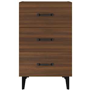 vidaXL Mesa cabeceira 40x40x66 cm derivados madeira carvalho castanho