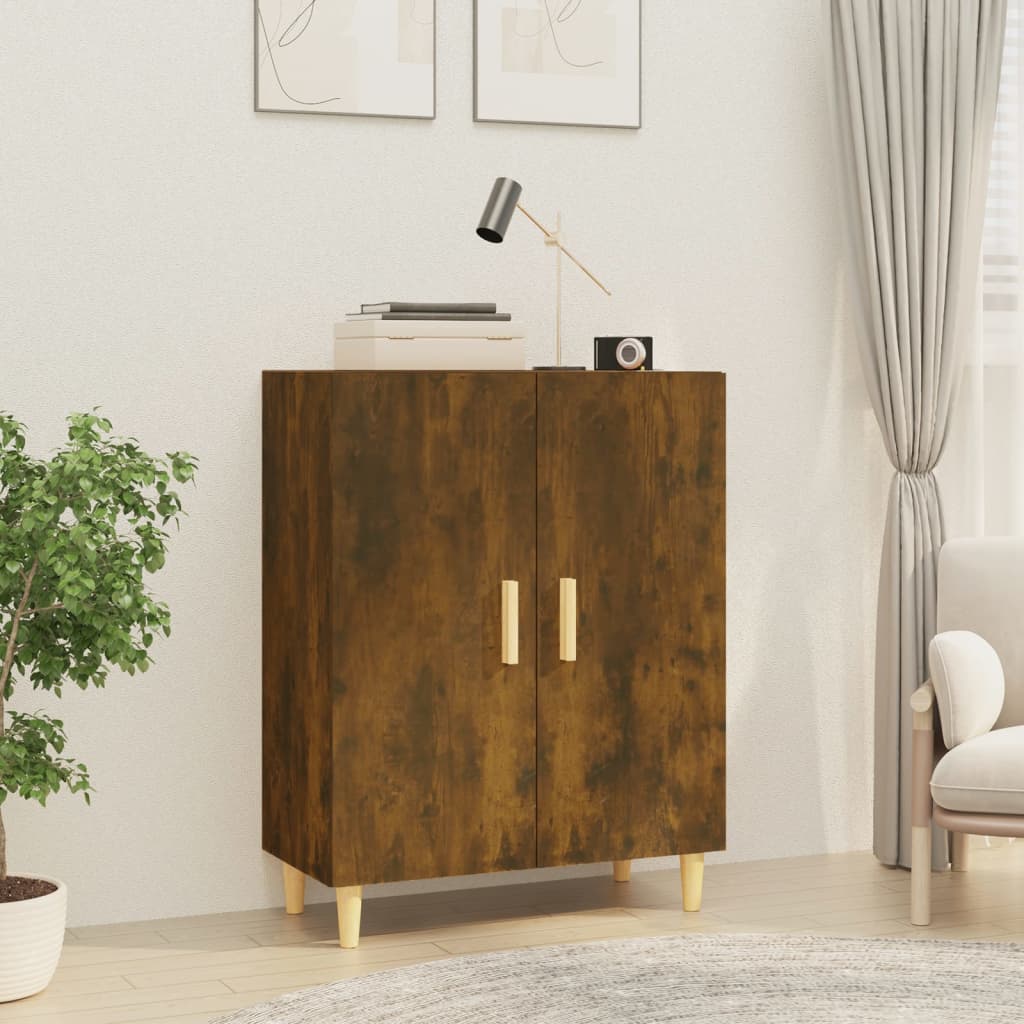 vidaXL Szafka, przydymiony d�b, 70x34x90 cm, materia� drewnopochodny