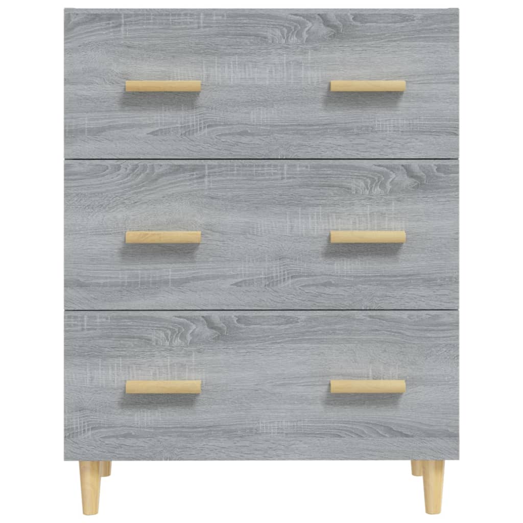 

vidaXL Dressoir 70x34x90 cm bewerkt hout grijs sonoma eikenkleurig