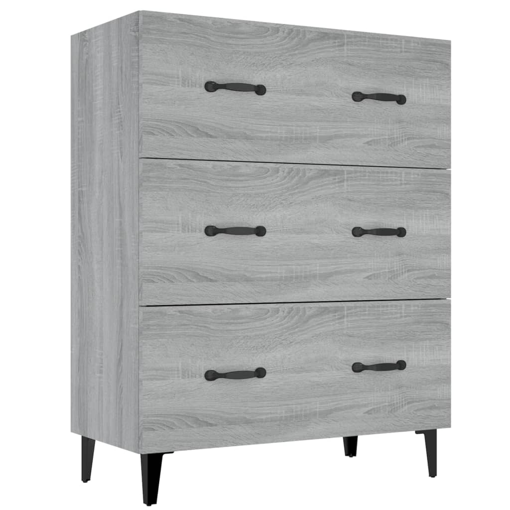 

vidaXL Sideboard Gray Sonoma 27.4"x13.4"x35.4" Engineered Wood