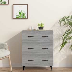 Komoda siva sonoma 69,5x34x90 cm inženirski les