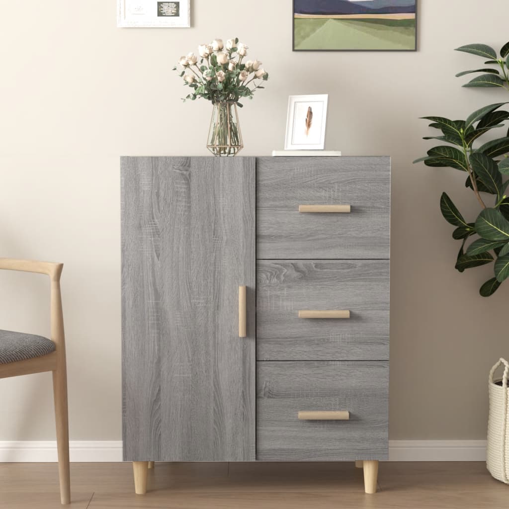 vidaXL Sideboard Grau Sonoma 69,5x34x90 cm Holzwerkstoff