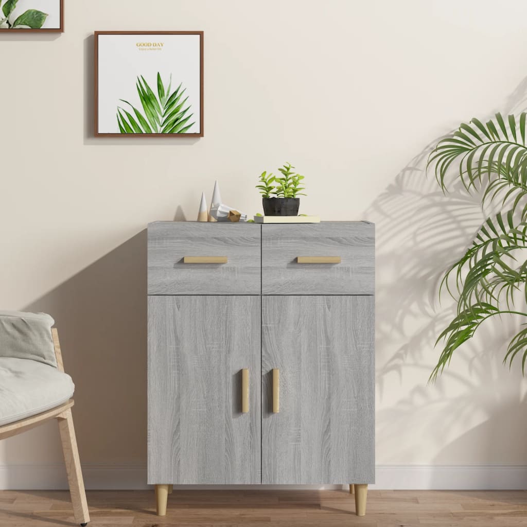 vidaXL Sideboard Grau Sonoma 69,5x34x89 cm Holzwerkstoff