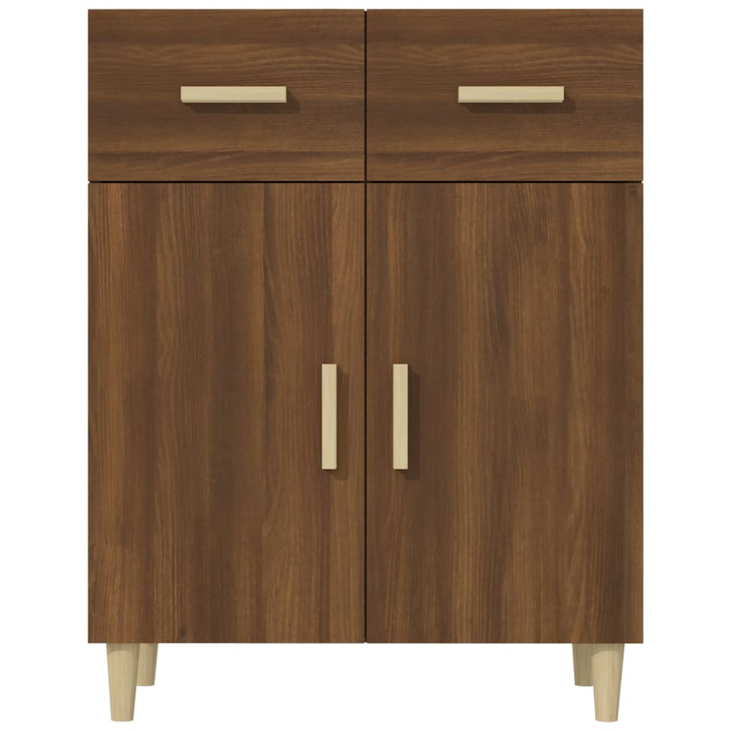 

vidaXL Dressoir 69,5x34x89 cm bewerkt hout bruineikenkleurig