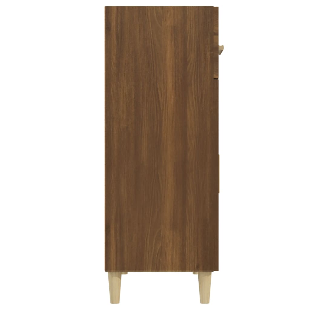 barna tölgyszínű szerelt fa tálalószekrény 69,5 x 34 x 89 cm