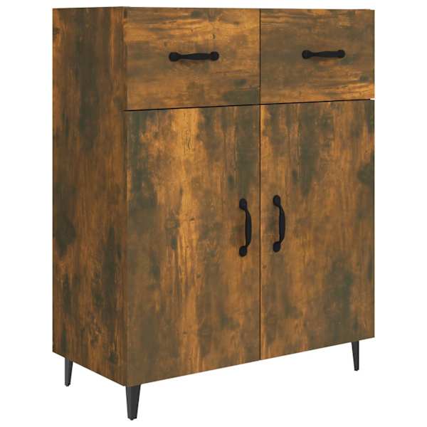 vidaXL puhvetkapp, suitsutatud tamm, 69,5 x 34 x 90 cm, tehispuit