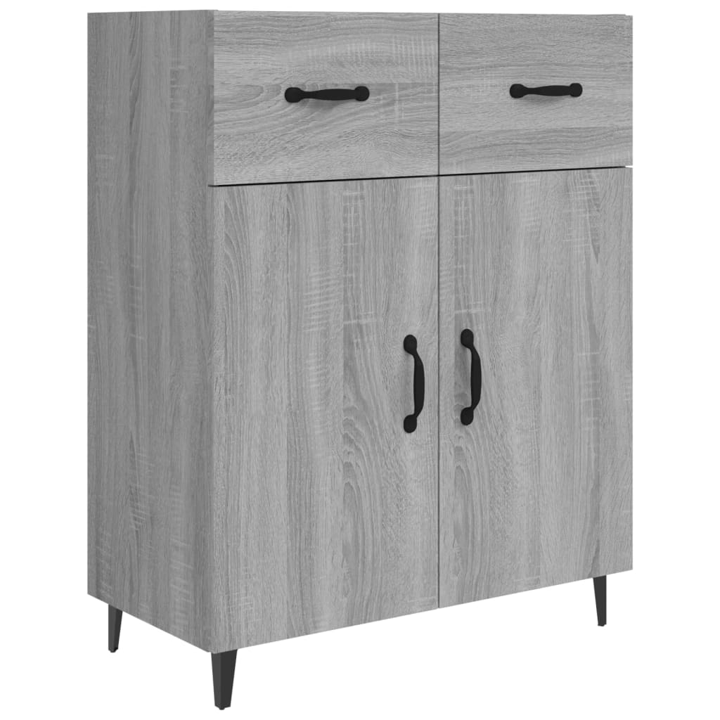 

vidaXL Sideboard Gray Sonoma 27.4"x13.4"x35.4" Engineered Wood