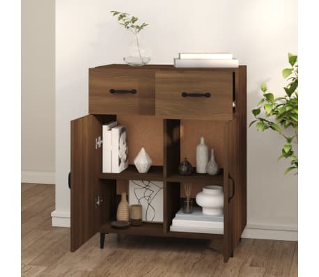 vidaXL Buffet chêne marron 69,5x34x90 cm bois d'ingénierie