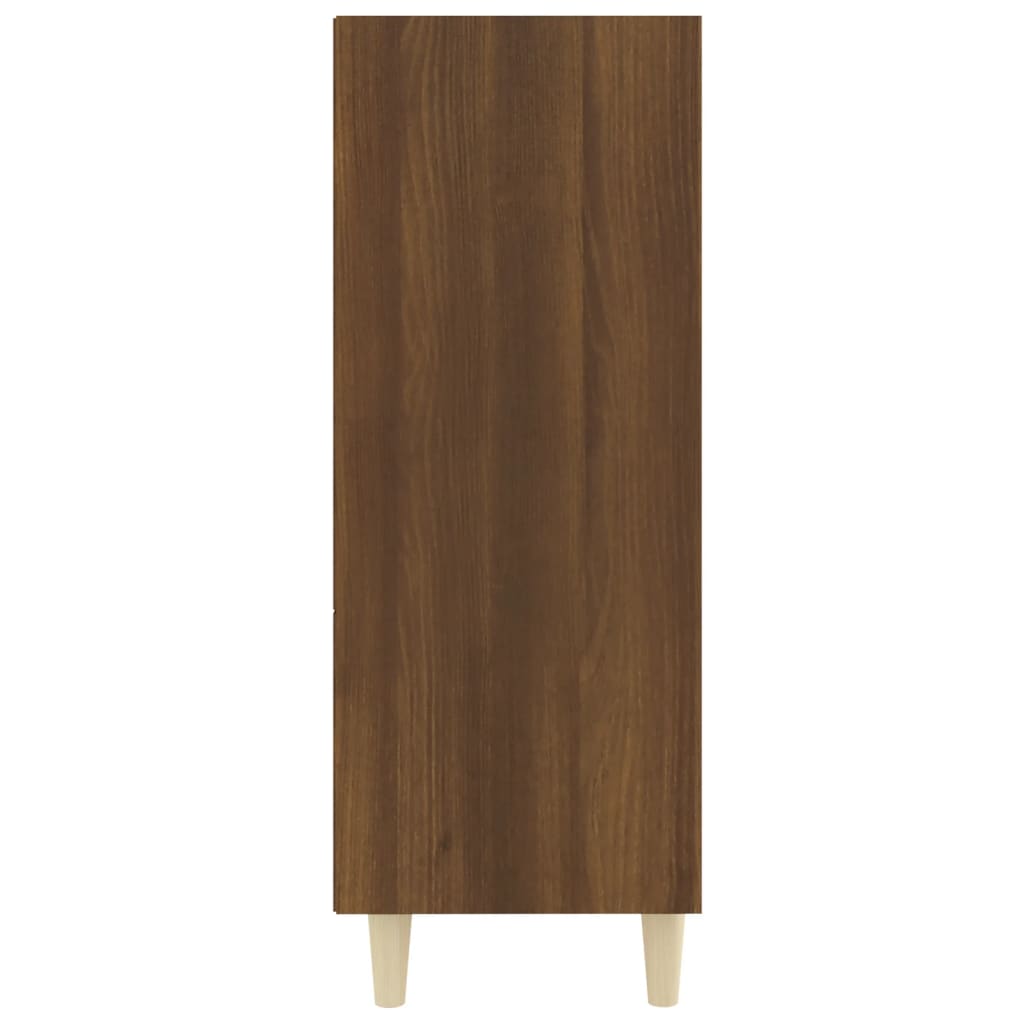 barna tölgy színű szerelt fa tálalószekrény 69,5 x 32,5 x 90 cm